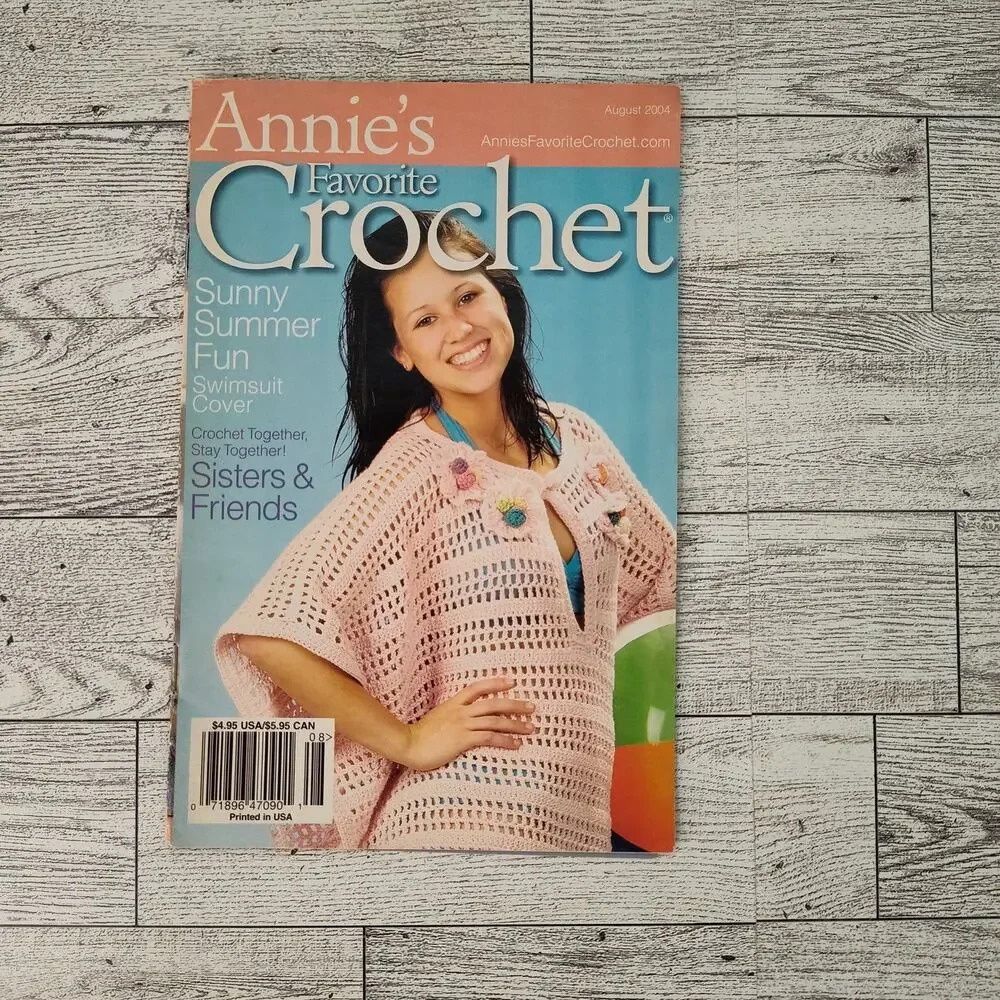 Annies Favorite Crochet 2004 Craft‎ Booklet Patterns Swimsuit Cover Vintage y2k